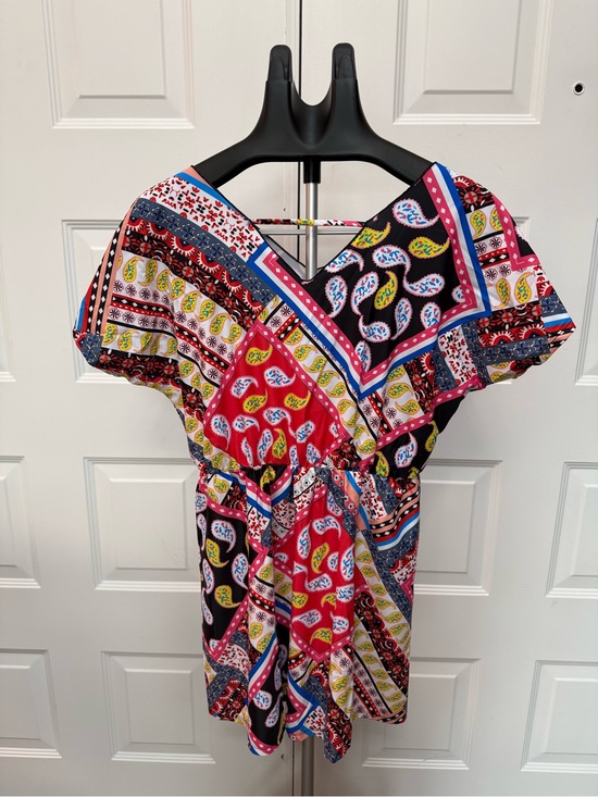 Unknown Dresses & Skirts - Multicolor Paisley Patchwork V-Neck Mini Dress